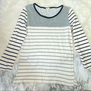 J. Crew | color block striped long sleeve top M